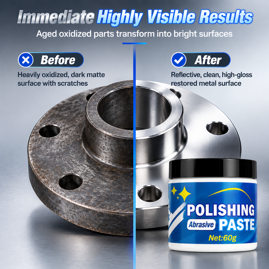 ✨ 50% korting! KineShineX metaalpolijstpasta – verwijdert oxidatie & krassen, herstelt spiegelglans & beschermt tegen vocht. 60 g – professioneel resultaat voor auto & huis! 🔧💎