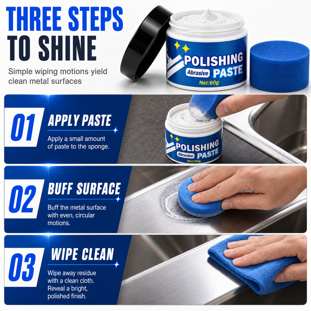 ✨ 50% korting! KineShineX metaalpolijstpasta – verwijdert oxidatie & krassen, herstelt spiegelglans & beschermt tegen vocht. 60 g – professioneel resultaat voor auto & huis! 🔧💎