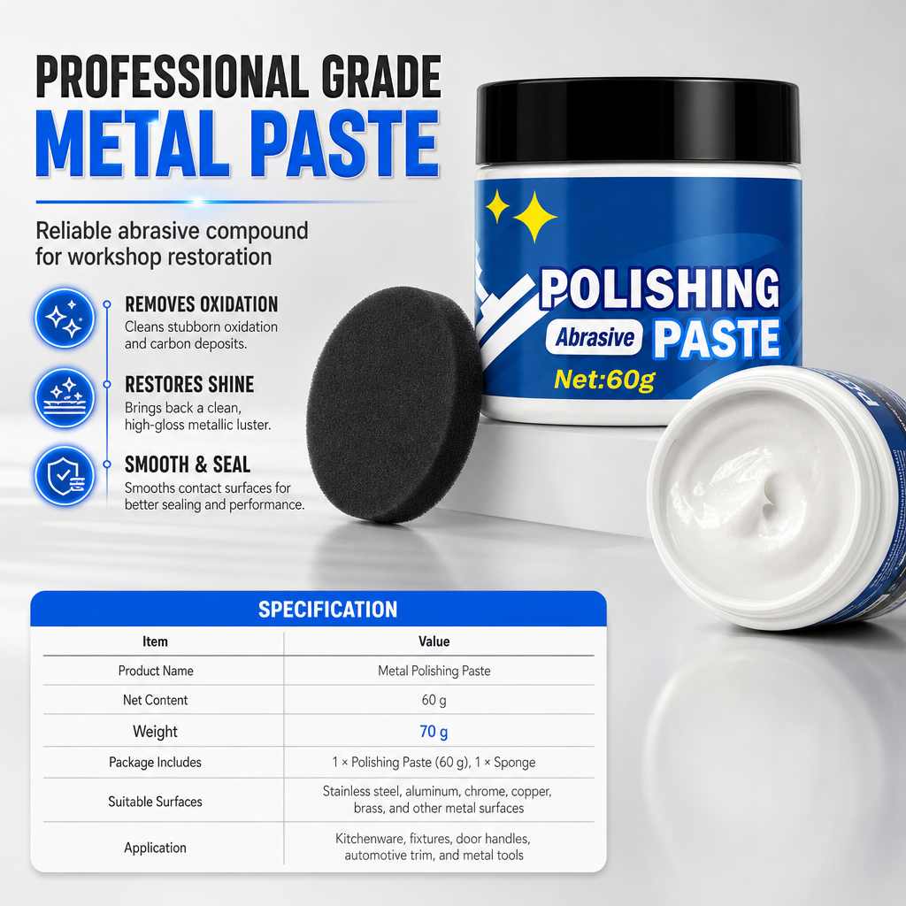 ✨ 50% korting! KineShineX metaalpolijstpasta – verwijdert oxidatie & krassen, herstelt spiegelglans & beschermt tegen vocht. 60 g – professioneel resultaat voor auto & huis! 🔧💎