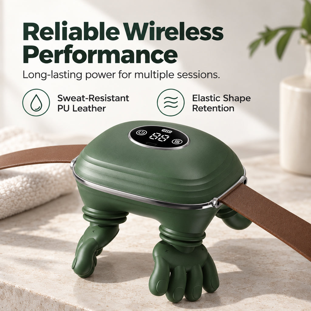 💆 50% korting! Bionische 3D nek- & schoudermassager – 5-vingerige kneedtechniek, dubbele warmtezones & handsfree draagband. 2000 mAh – overal verlichting! ✨💪