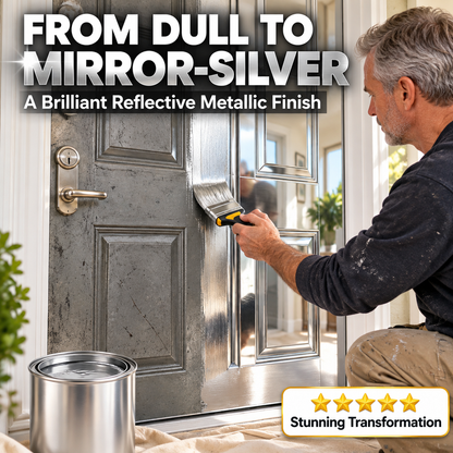 🎨 50% korting! Watergedragen metallic zilververf – verfijnt doffe metalen & houten oppervlakken, borstelklaar & heldere zilverglans. Voor renovatie & knutselprojecten! ✨🖌️