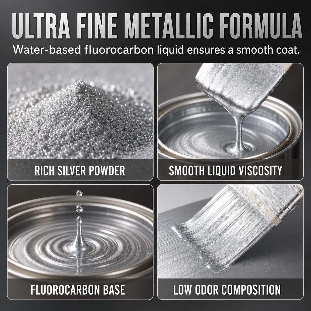 🎨 50% korting! Watergedragen metallic zilververf – verfijnt doffe metalen & houten oppervlakken, borstelklaar & heldere zilverglans. Voor renovatie & knutselprojecten! ✨🖌️