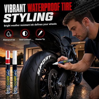 🚗 50% korting! Waterdichte bandenmarker – heldere, dekkende inkt voor bandenletters, veegbestendig & slijtvast. 6 kleuren – upgrade je wielen direct! ✨🖊️