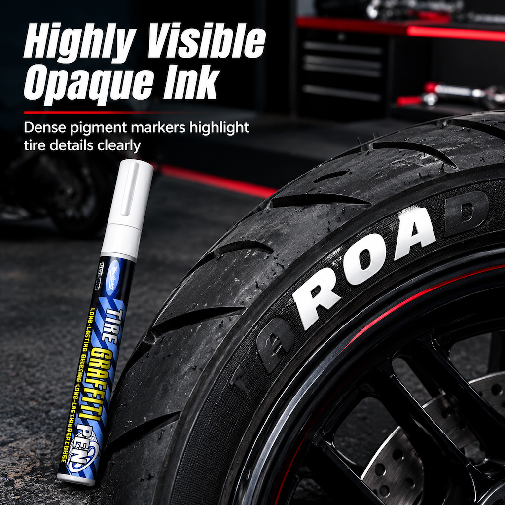 🚗 50% korting! Waterdichte bandenmarker – heldere, dekkende inkt voor bandenletters, veegbestendig & slijtvast. 6 kleuren – upgrade je wielen direct! ✨🖊️