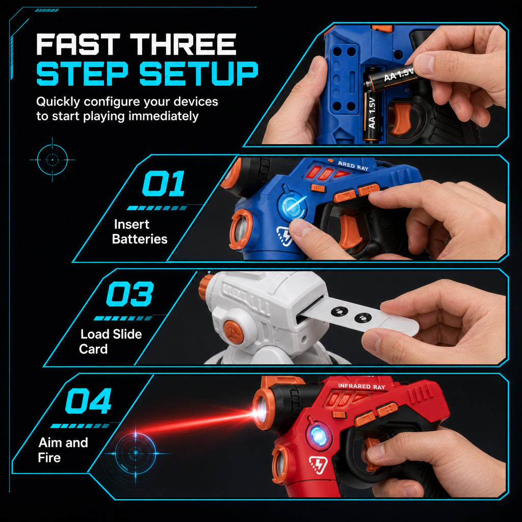 🔫 50% korting! Ultimate laser battle set – LED-indicatoren, geluidseffecten, dynamische doeltraining & teammodus. Actief spelen zonder scherm – voor binnenshuis! ✨🎯