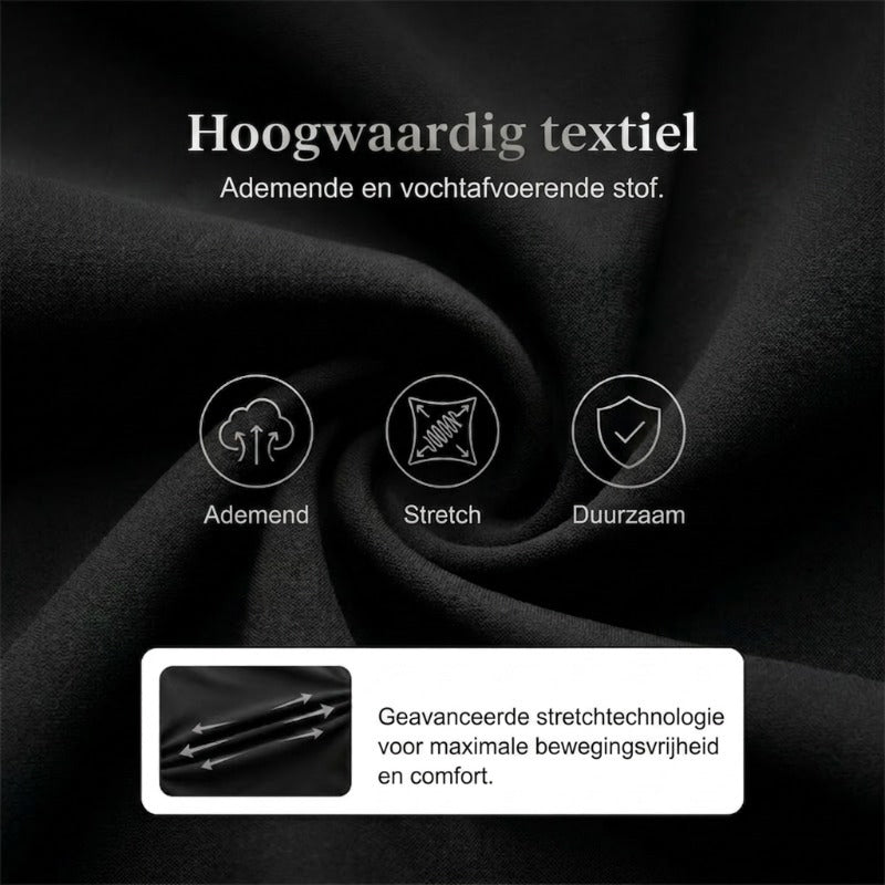 👖 Hoge elastische damesbroek met ritssluitingzakken – comfortabel, vormvast en altijd veilig opbergruimte.