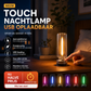 50% korting! USB touch glazen nachtlamp – 9 kleuren & dimbaar, laag energieverbruik. Perfect voor camping, auto & slaapkamer! ✨🔋