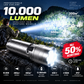🔦 50% korting! Oplaadbare superheldere LED-zaklamp – 10.000 lumen, 48 uur gebruiksduur & USB-C snelladen. Waterdicht & onbreekbaar! ✨⚡