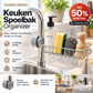 🧽 50% korting! Gootsteen organizer rek – RVS, 4 kg draagkracht & zonder boren aan de kraan te bevestigen. Houd sponzen & zeep binnen handbereik! ✨💪