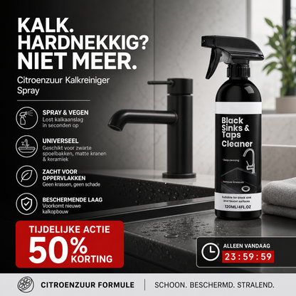 🛁 NU 50% korting! Badkamerreiniger – kalk & watervlekken weg, schrobvrij, voor kranen, wastafels & douche. ✨🧼