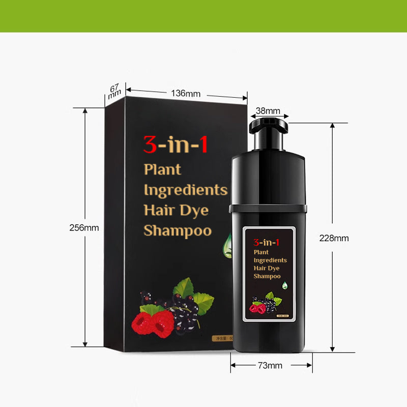 Haarkleuringsshampoo met plantaardige ingrediënten