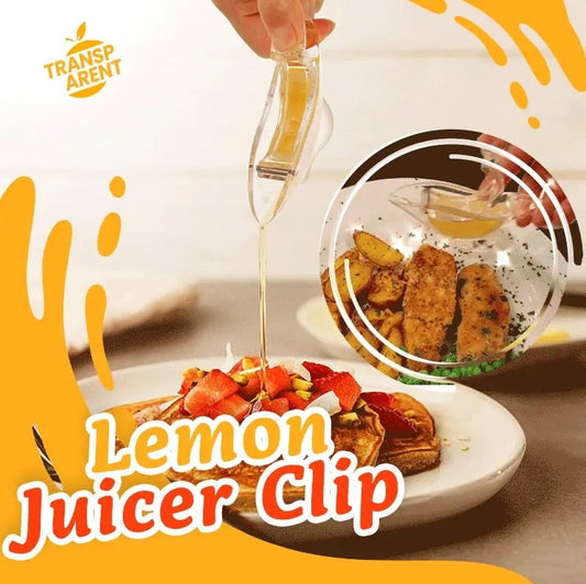 Transparante handmatige citroenpersclip