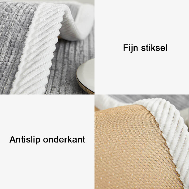 Eenvoudige gestreepte Chenille anti-kras bankhoes