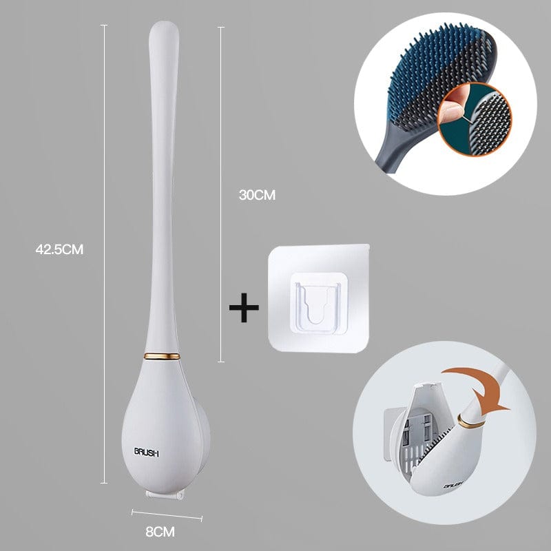 Laatste daguitverkoop 49% - Moderniteit Huishoudelijk Flexografie Silicone Toiletborstel