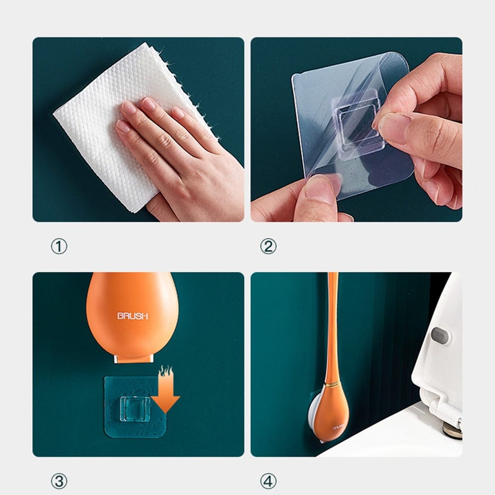 Laatste daguitverkoop 49% - Moderniteit Huishoudelijk Flexografie Silicone Toiletborstel