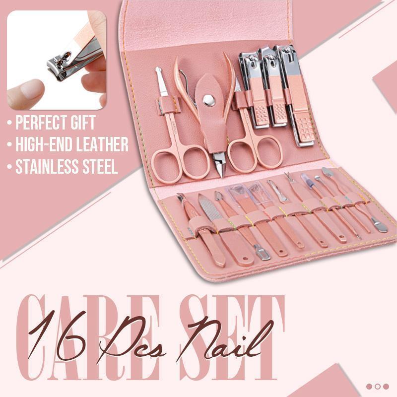 🔥New Year Sale🔥Ideaal cadeau - 16-DLG Nagelverzorgingsset (Tien kleuren)