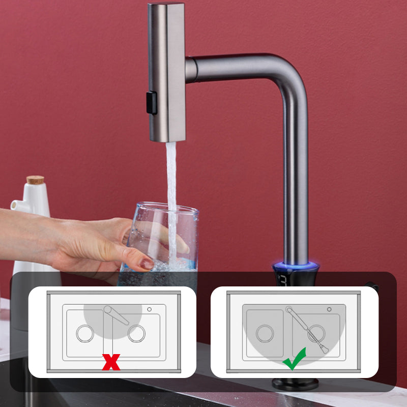 Multifunctionele Uittrekbare Keukenkraan Met Digitaal Temperatuurdisplay