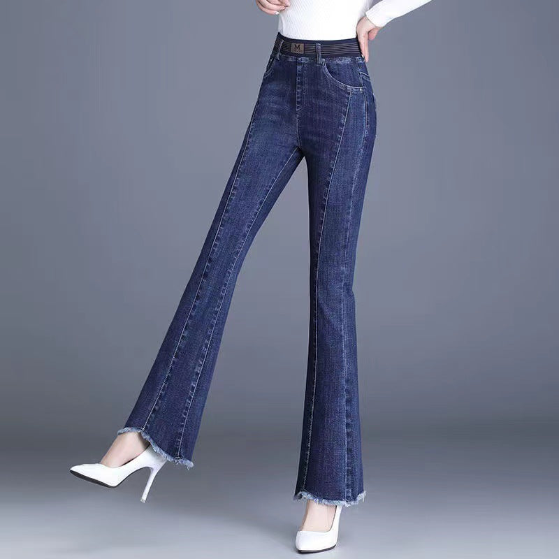 Cadeaukeuze - Elastische jeans met hoge taille