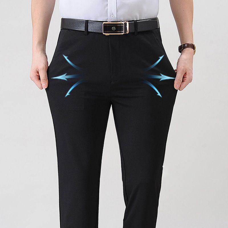 Great Gift for Him! Men’s Fashionable Stretch Plush-lined Suit Pants