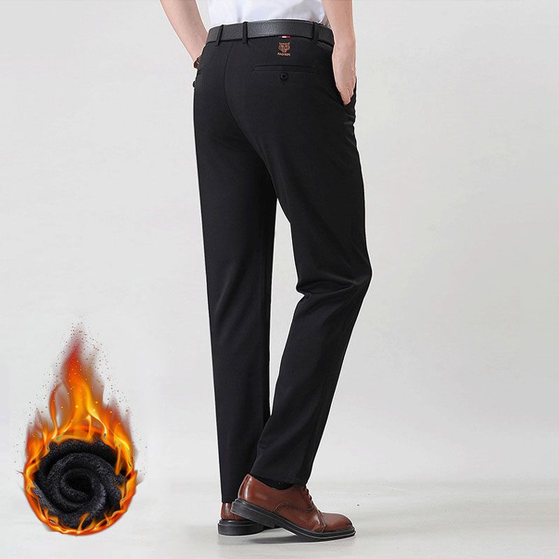 Great Gift for Him! Men’s Fashionable Stretch Plush-lined Suit Pants