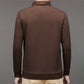 Heren casual effen kleur jacquard overhemd met reverskraag voor lente en herfst