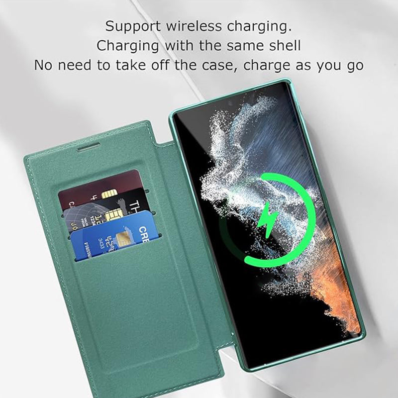 [🔥De laagste prijs van vandaag]Nieuw leren flip-telefoonhoesje met textuur voor Samsung